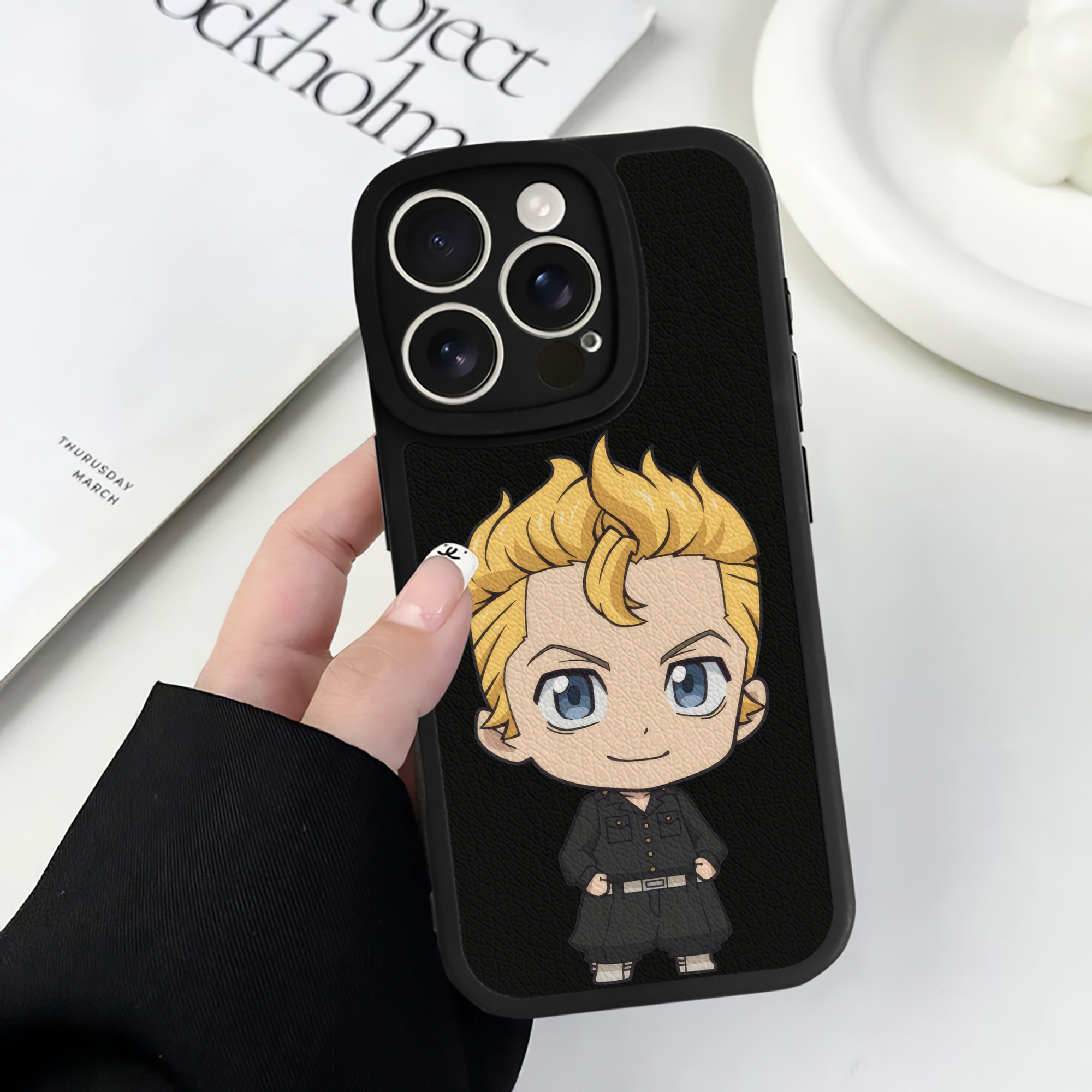 （画像用） 東京リベンジャーズ Tokyo Revengers 【iPhone 16シリーズ対応】シリコンスマホケース（レザー調） 材質：シリコン